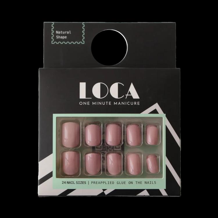 LOCA Press On Nails Natural Shape - 14 Pink Nude (24 pcs)