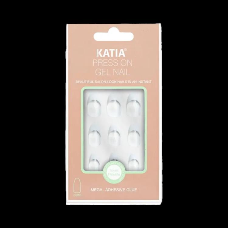 KATIA Press On Gel Nail Coffin Shape - 12 French