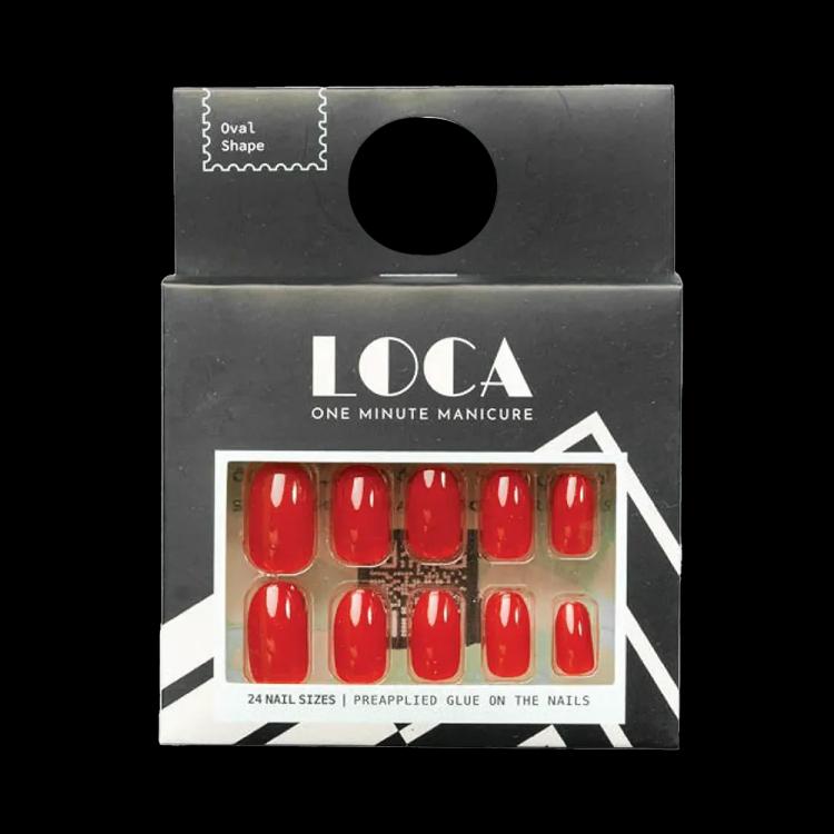 LOCA Press On Nails Oval Shape - 21 Red