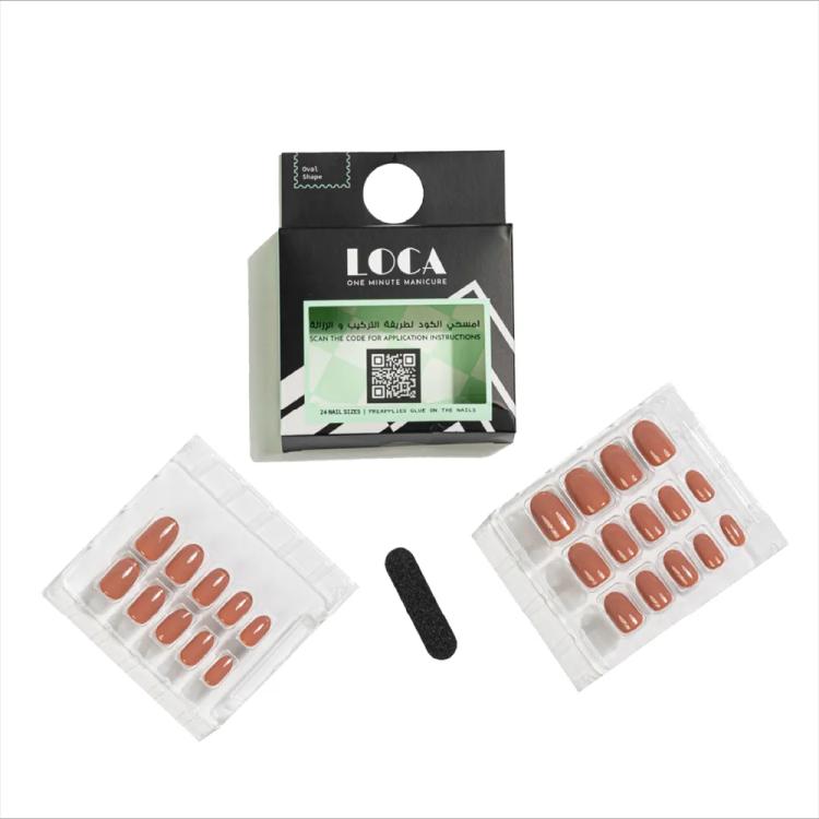 LOCA Press On Nails Oval Shape - Nude Oval 28
