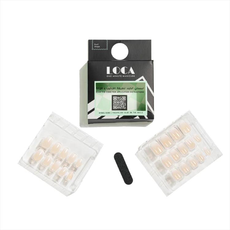 LOCA Press On Nails Oval Shape - French Ombreh 29