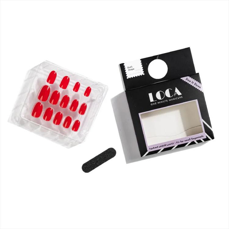 LOCA Small Nails Oval Shape - N4 Red