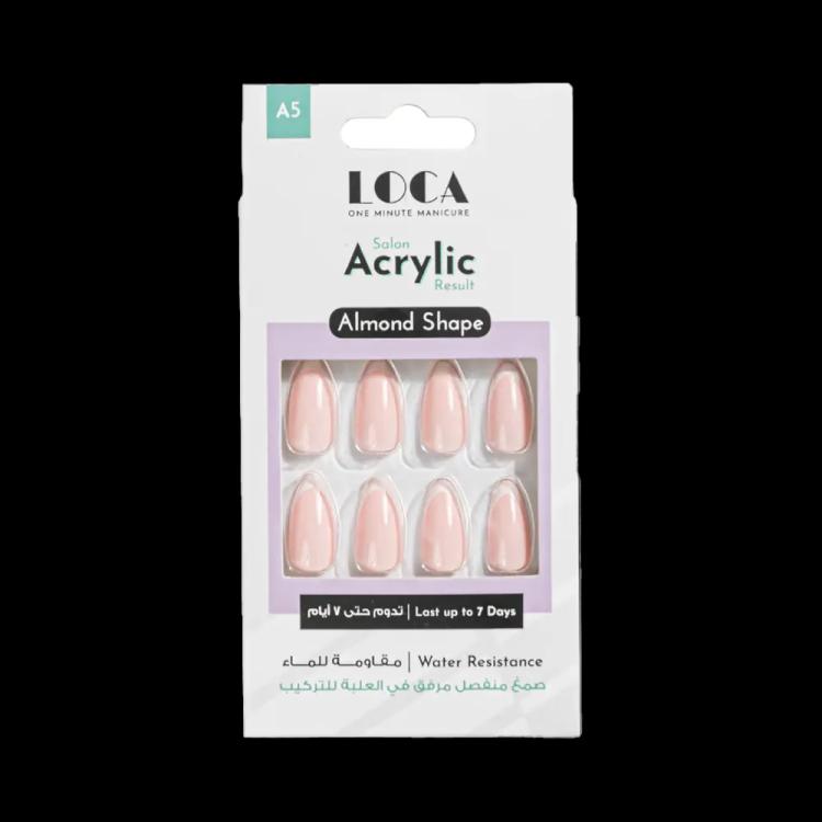 LOCA Acrylic Nails Almond Shape - A5 Pink French