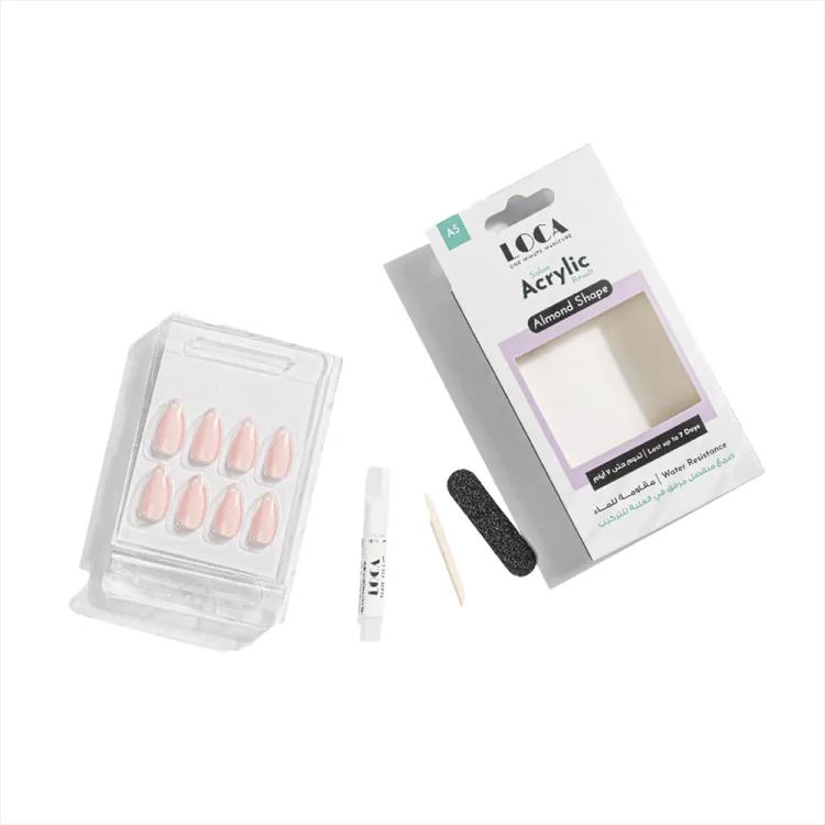 LOCA Acrylic Nails Almond Shape - A5 Pink French