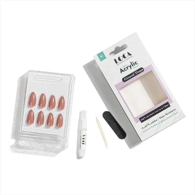 LOCA Acrylic Nails Almond Shape - A1 Nude