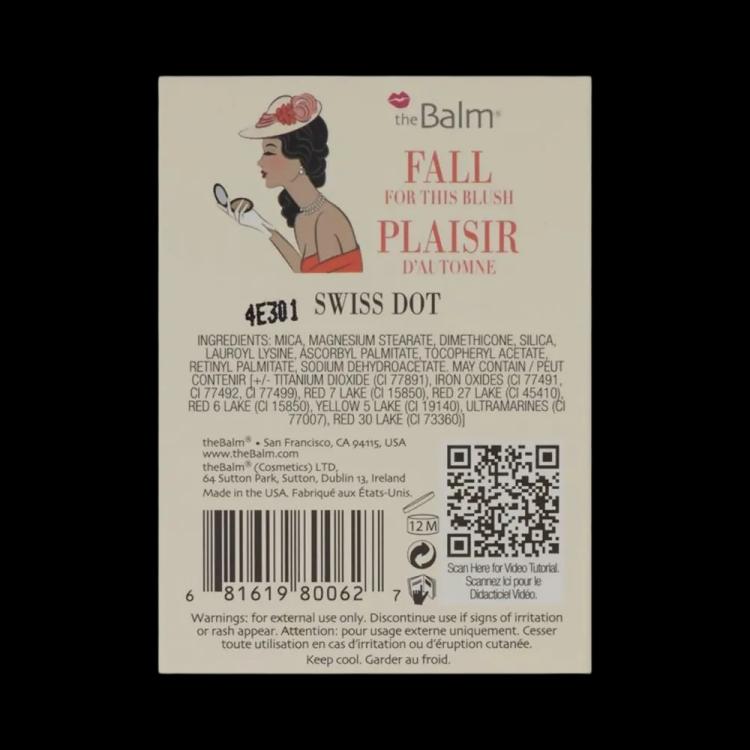 theBalm Instain Long Wearing Powder Staining Blush - Swiss Dot