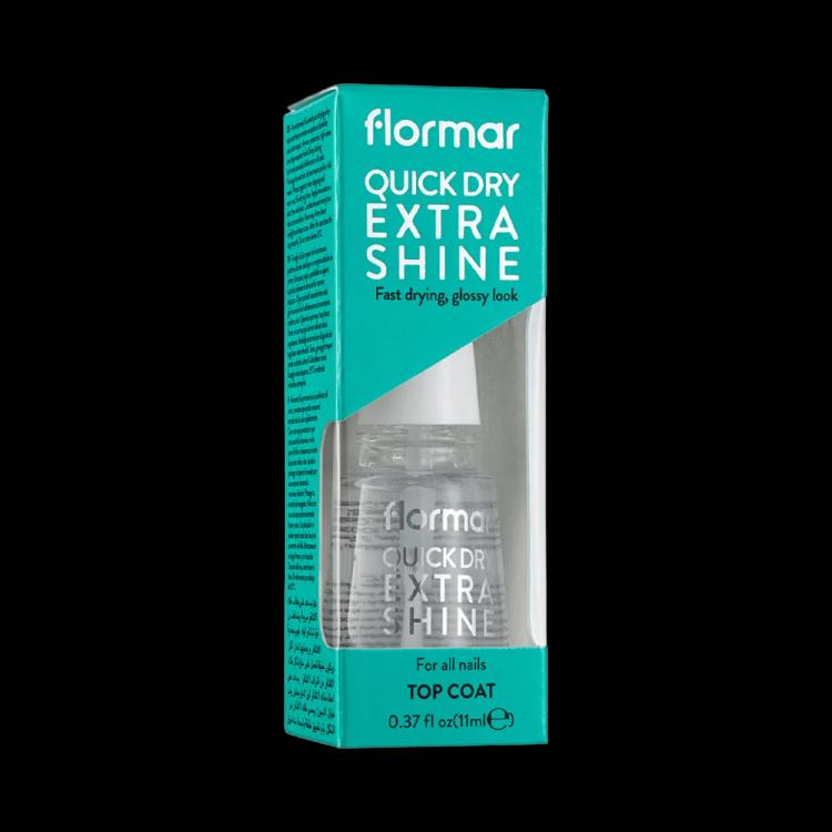 Flormar Quick Dry Extra Shine Top Coat Nail Polish - 11 ml