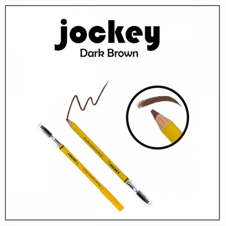 Jockey Powder Eyebrow Pencil - Dark Brown