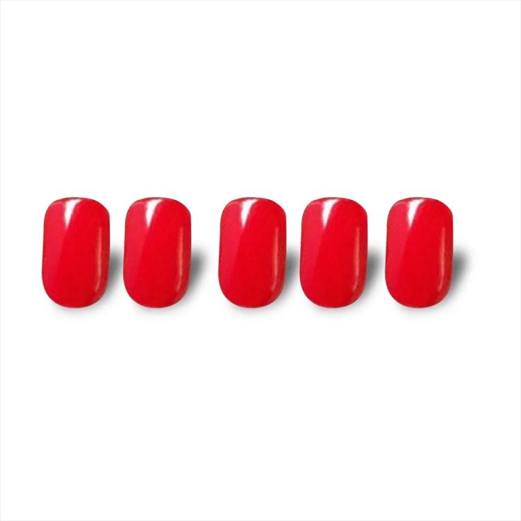 KATIA Press On Gel Nail Oval - Shiny Red 22 (12 pcs)