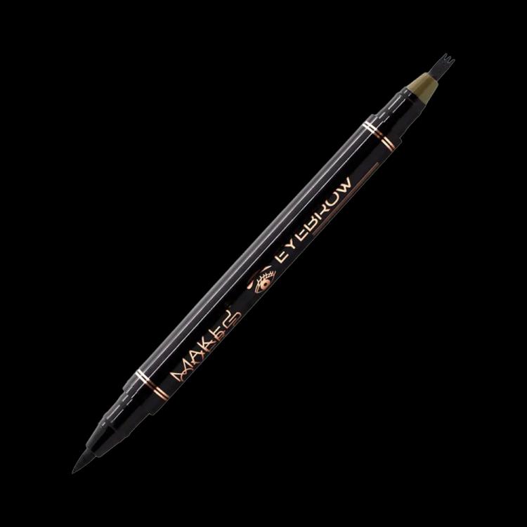 Make Over 22 Double-ended Eyebrow and Eye Pencil - EY003 Black/Soft Brown