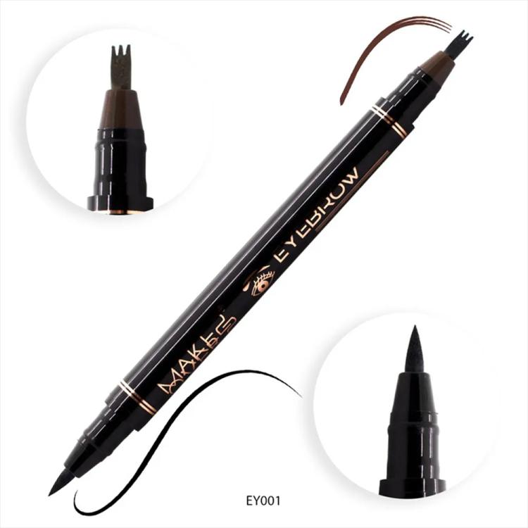 Make Over 22 Double-ended Eyebrow and Eye Pencil - EY001 Black/Chocolate
