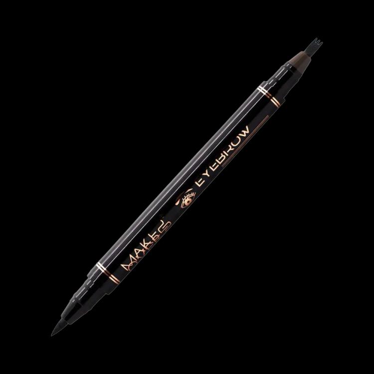 Make Over 22 Double-ended Eyebrow and Eye Pencil - EY002 Black/Dark Brown