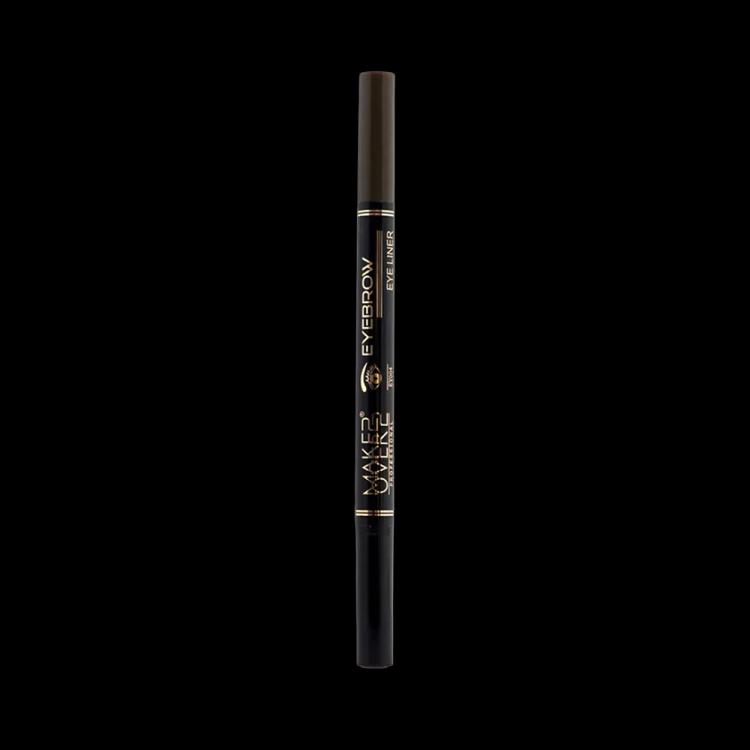 Make Over 22 Double-ended Eyebrow and Eye Pencil - EY004 Black/Medium Brown