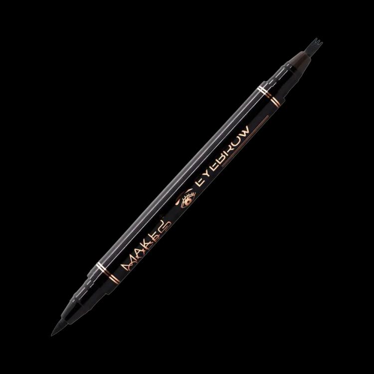 Make Over 22 Double-ended Eyebrow and Eye Pencil - EY004 Black/Medium Brown