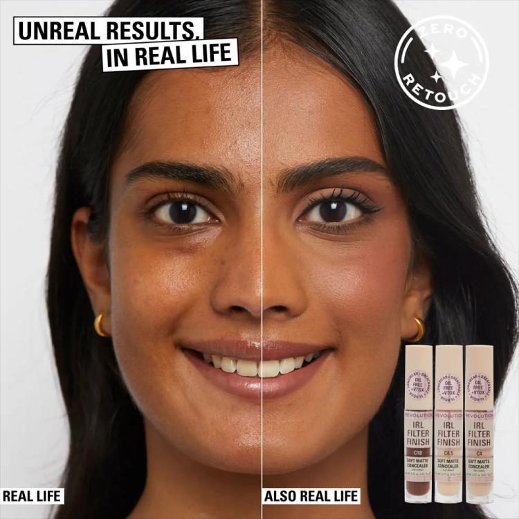 Makeup Revolution IRL Filter 16H Hydrating Full Coverage Concealer - C10 (6 g)