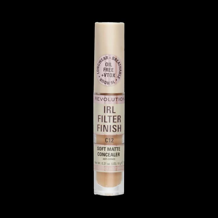 Makeup Revolution IRL Filter 16H Hydrating Full Coverage Concealer - C12 (6 g)