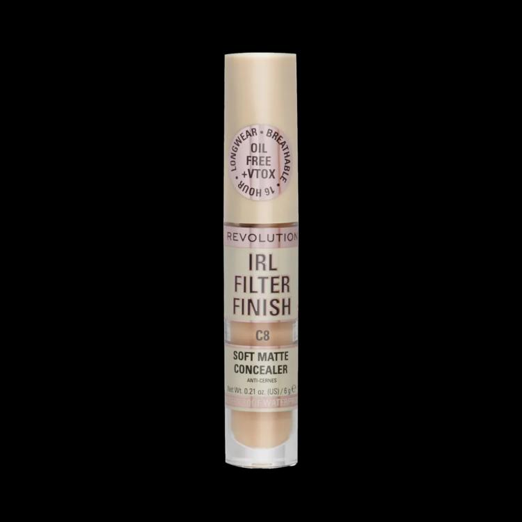 Makeup Revolution IRL Filter 16H Hydrating Full Coverage Concealer - C8 (6 g)