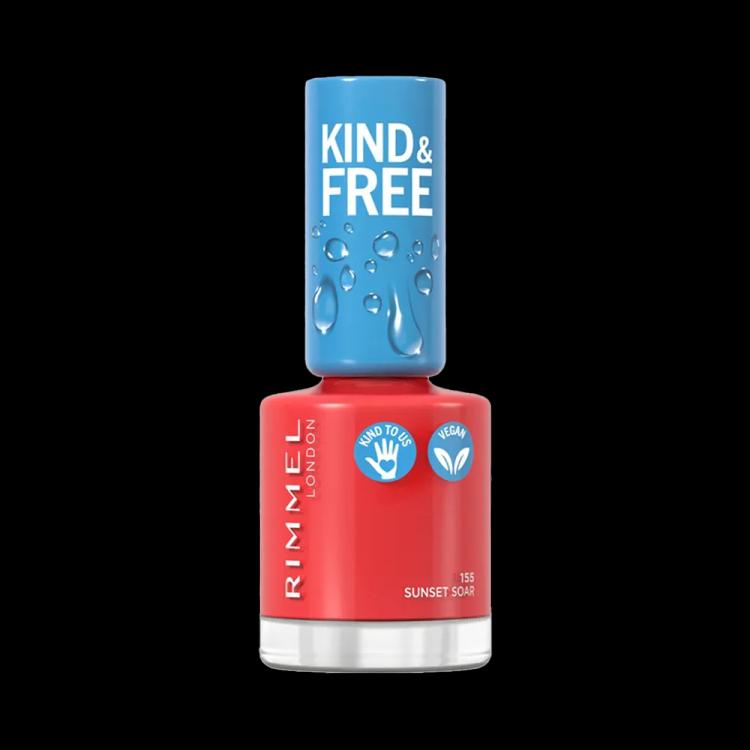 Rimmel London Kind & Free Clean Plant Based Nail Polish - 155 Sunset Soar (8 ml)