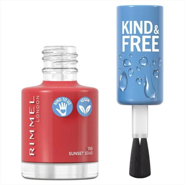 Rimmel London Kind & Free Clean Plant Based Nail Polish - 155 Sunset Soar (8 ml)
