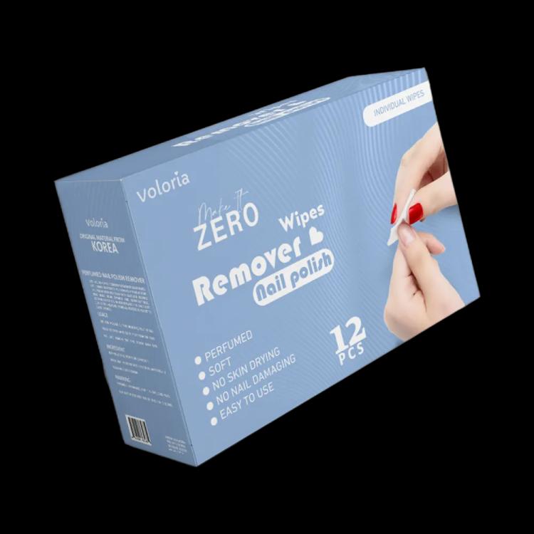 Voloria Nail Polish Remover Wipes - 12 pcs