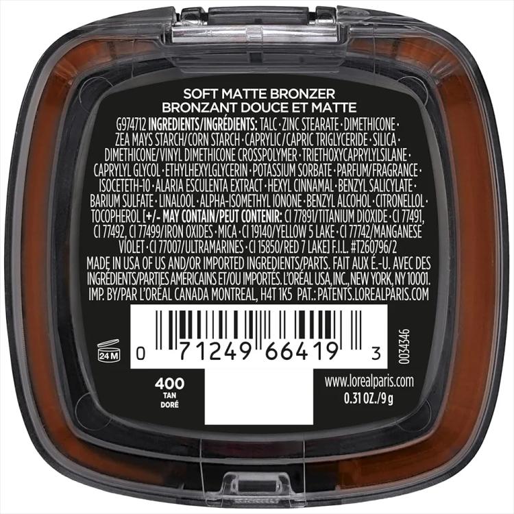 L’Oréal Paris Infallible 24H Fresh Wear Soft Matte Bronzer - 400 Tan