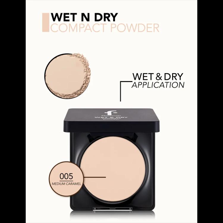 Flormar Wet & Dry Compact Powder - 005 Medium Caramel
