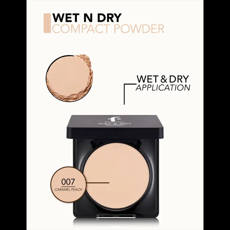 Flormar Wet & Dry Compact Powder - 007 Caramel Peach