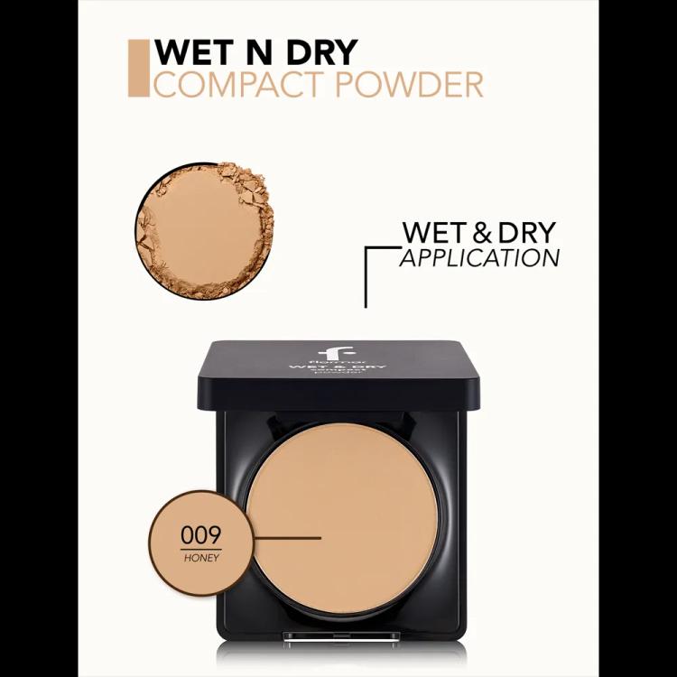 Flormar Wet & Dry Compact Powder - 009 Honey
