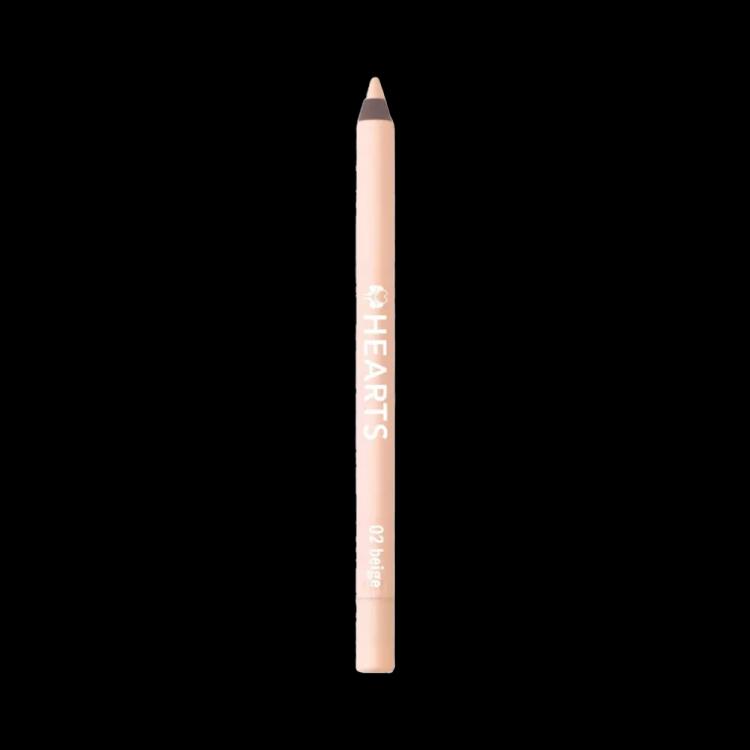 Hearts Waterproof Eyeliner Pencil - 02 Beige (1.2 g)