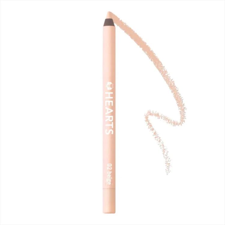 Hearts Waterproof Eyeliner Pencil - 02 Beige (1.2 g)