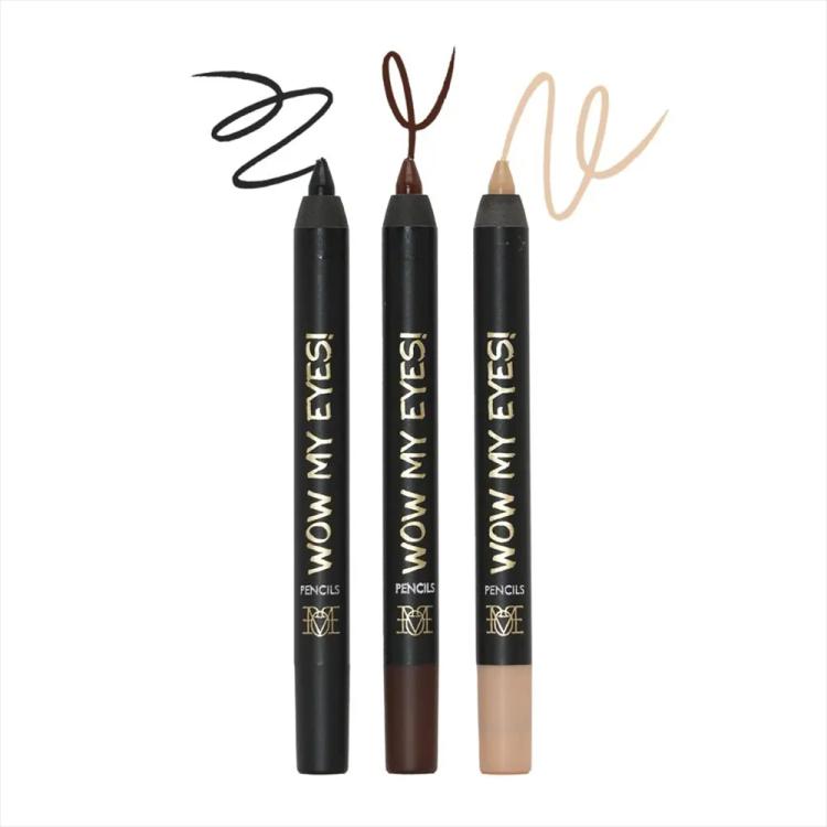 Make Over 22 Wow My Eyes! Eyeliner M3801 Pencil Set - 3 pcs