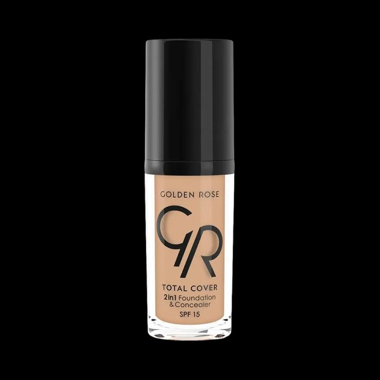 Golden Rose Total Cover 2 in 1 Foundation & Concealer SPF 15 - 15 Warm Sand (30 ml)