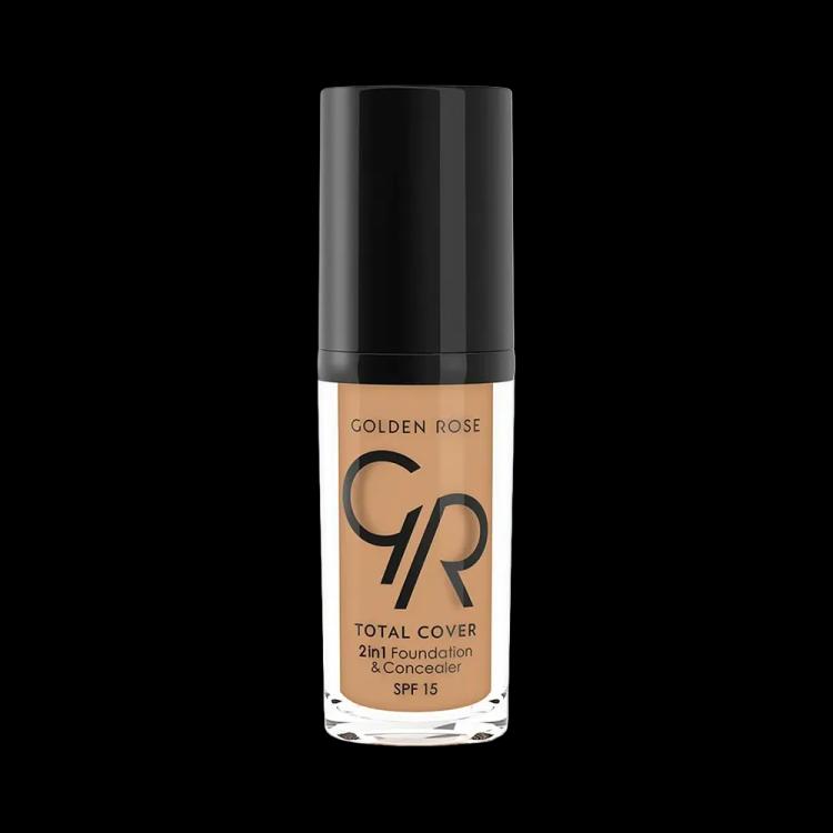Golden Rose Total Cover 2 in 1 Foundation & Concealer SPF 15 - 17 Golden Beige (30 ml)