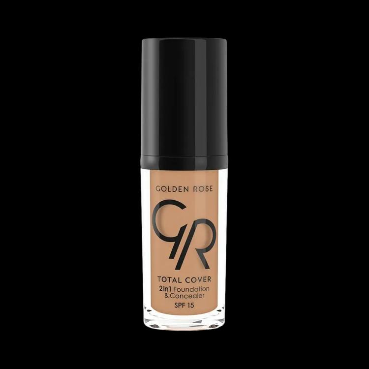 Golden Rose Total Cover 2 in 1 Foundation & Concealer SPF 15 - 20 Tan (30 ml)