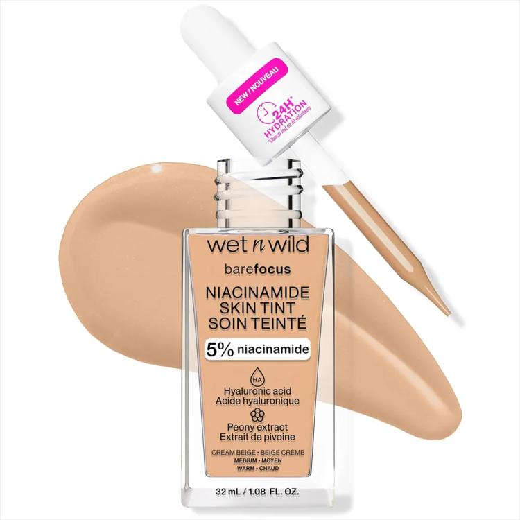 Wet N Wild Bare Focus Niacinamide Skin Tint - Cream Beige (32 ml)