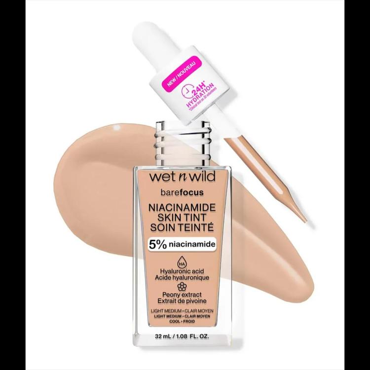 Wet N Wild Bare Focus Niacinamide Skin Tint - Light Medium Sand (32 ml)