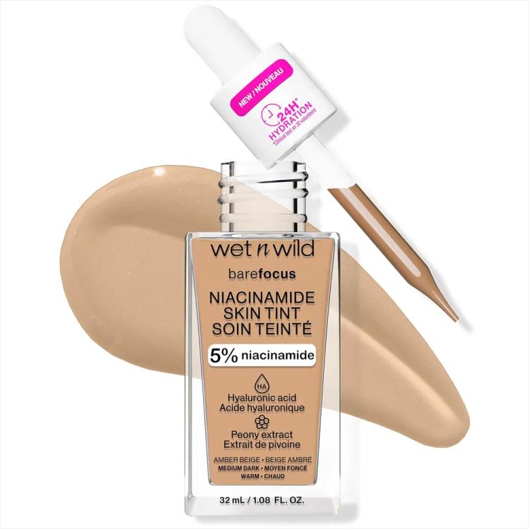 Wet N Wild Bare Focus Niacinamide Skin Tint - Amber Beige (32 ml)