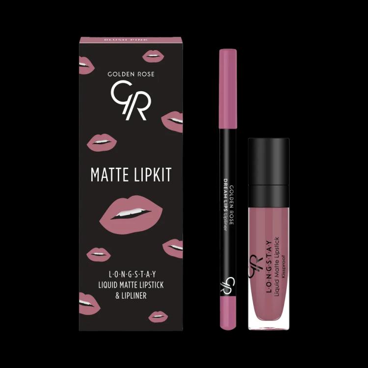 Golden Rose Matte Lip Kit - Blush Pink 