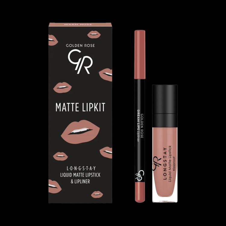 Golden Rose Matte Lip Kit - Warm Nude