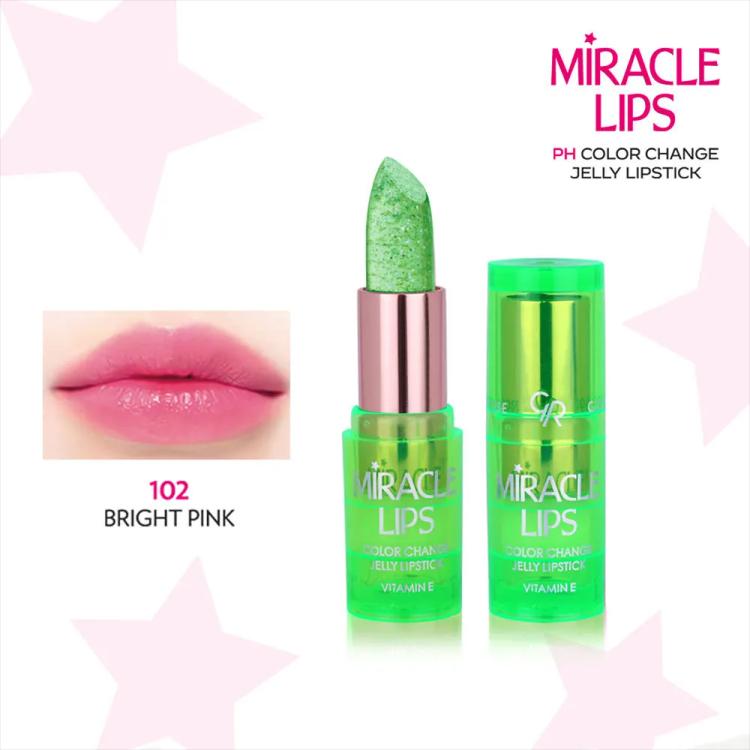 Golden Rose Miracle Lips Color Change Jelly Lipstick - 102 Bright Pink (3.70 g)