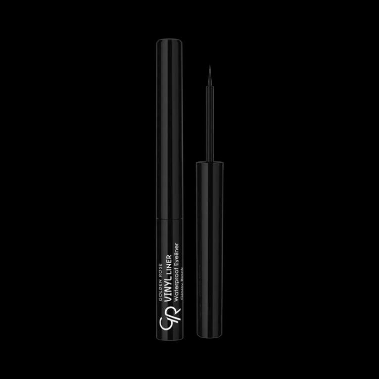 Golden Rose Vinyl Liner Waterproof Eyeliner - Glossy Black