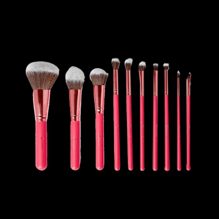 BH Cosmetics Bombshell Beauty Brush Set With Cosmetics Case - 10 pcs