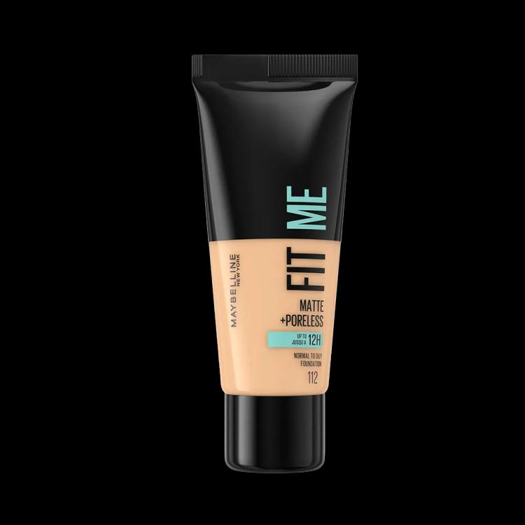 Maybelline New York Fit Me Matte+Poreless Foundation - 112 Soft Beige
