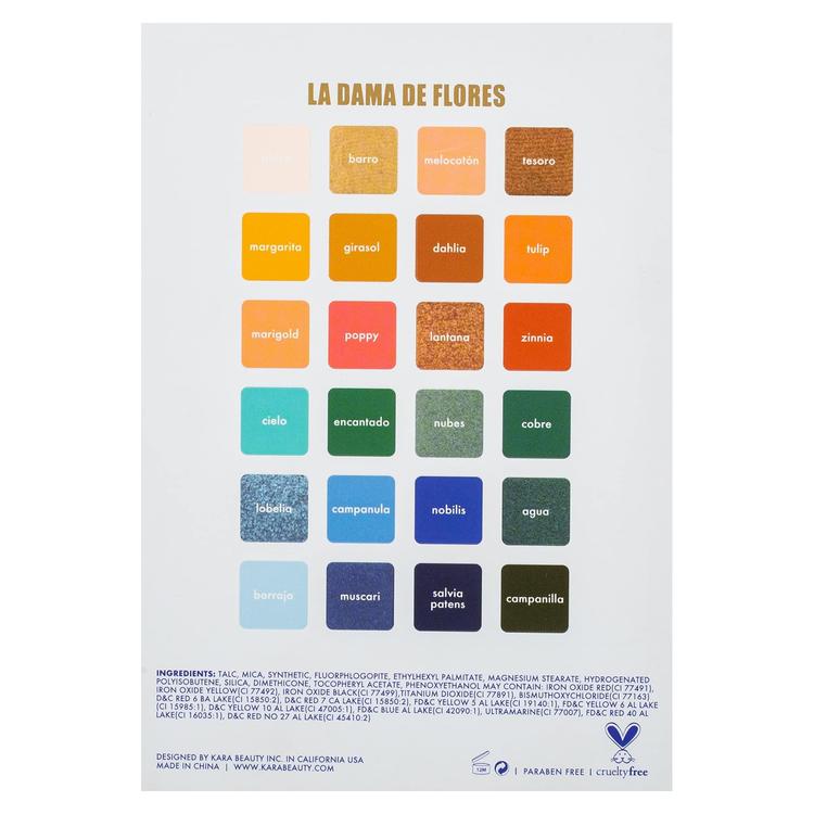 Kara Beauty The Flower Lady Eyeshadow Palette