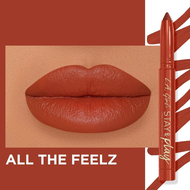 L.A.Girl Stay & Play Lip Crayon - GLC733 All the Feelz
