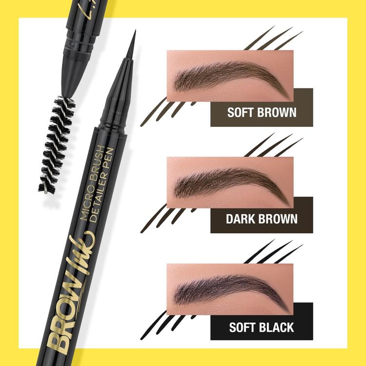L.A.Girl Brow Ink Micro Brush Detailer Pen - GBP346 Dark Brown