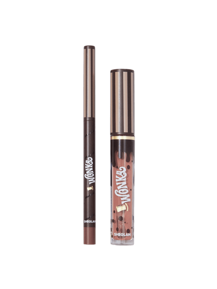 Sheglam Willy Wonka Cocoa Kiss Lip Duo - Brownie Bite (2.7 ml)