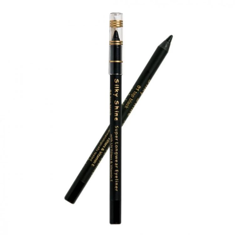 Silky Shine Super Longwear Eyeliner  - 01 Top Black