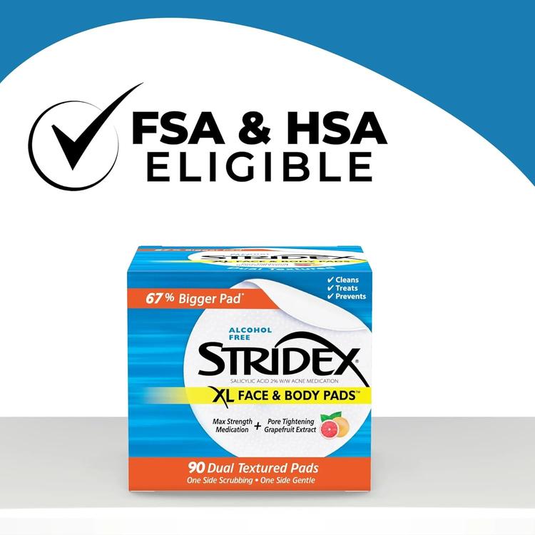 STRIDEX XL Face & Body Pads - 90 Pads