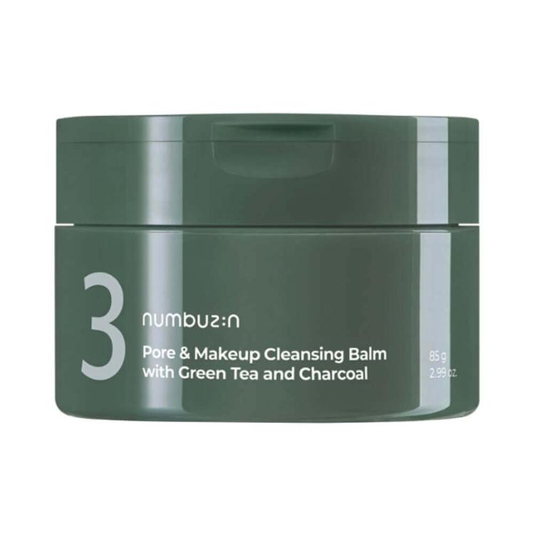 Numbuzin No.3 Pore & Makeup Cleansing Balm with Green Tea and Charcoal - 85 g